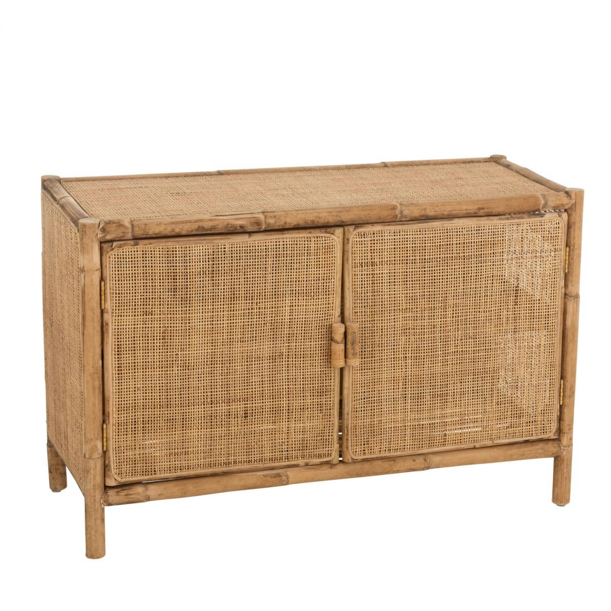 OZARA - Buffet bas 2 portes 100cm en rotin