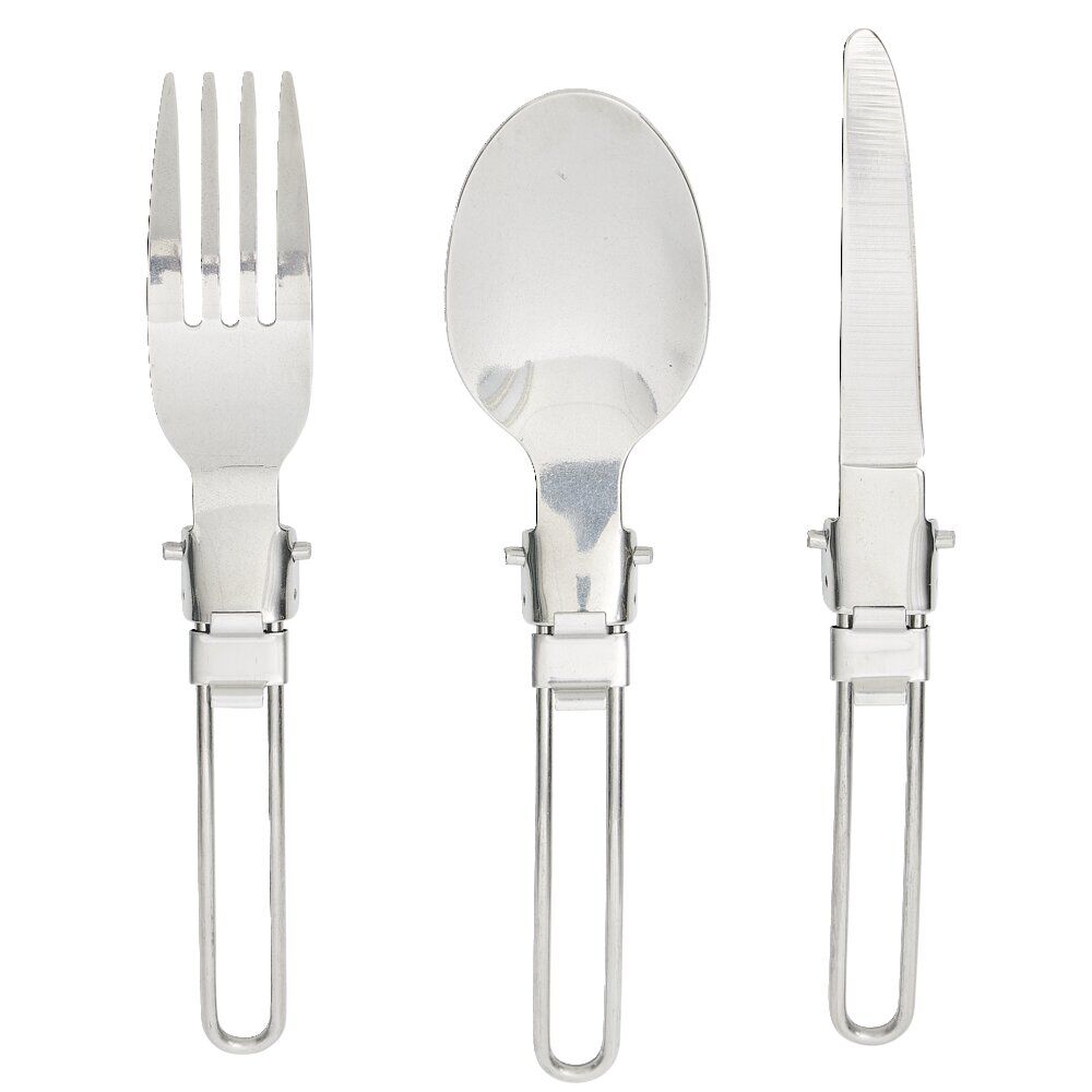 Set nomade couverts inox avec pochette 4 pièces