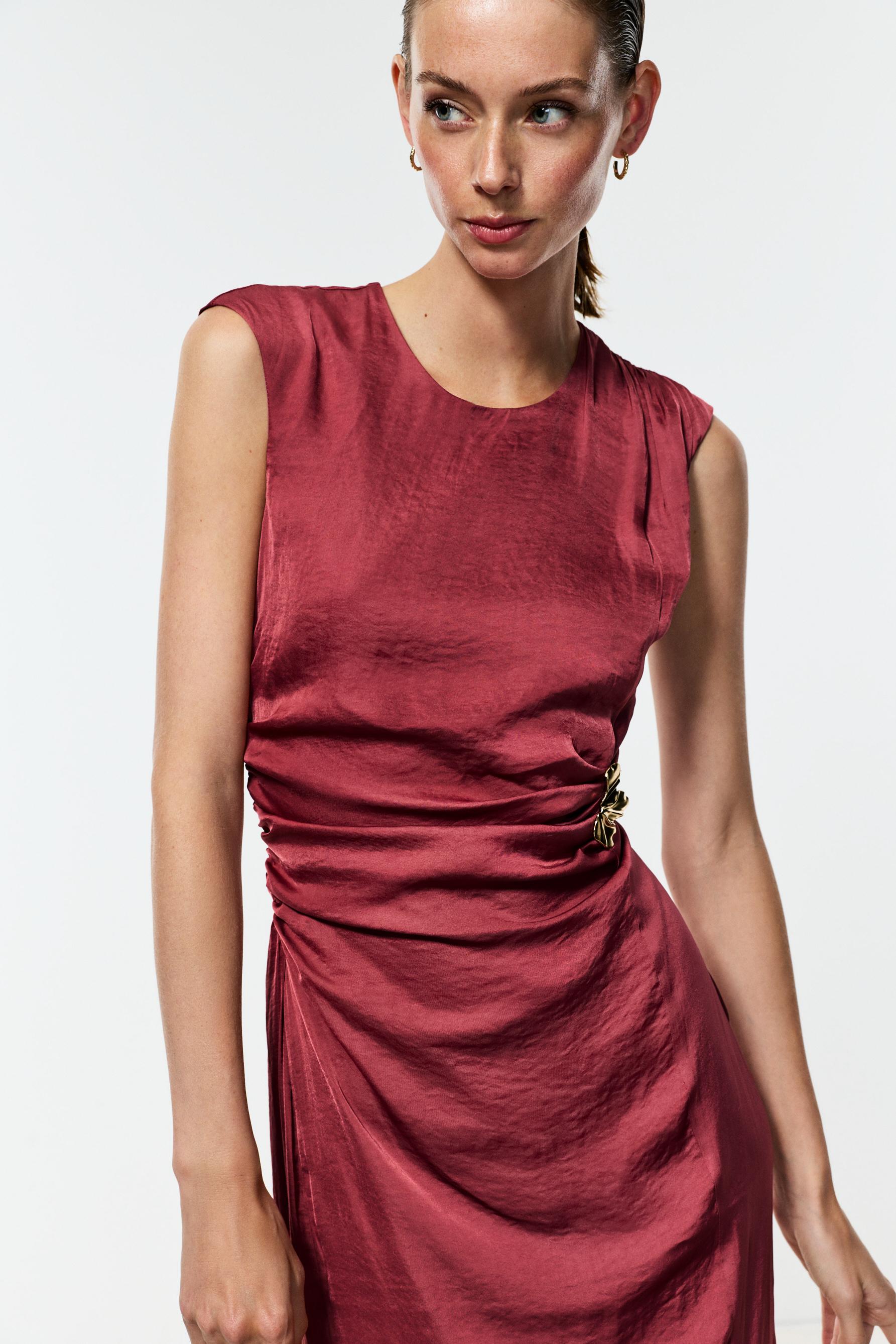 Vestido midi satinado joya