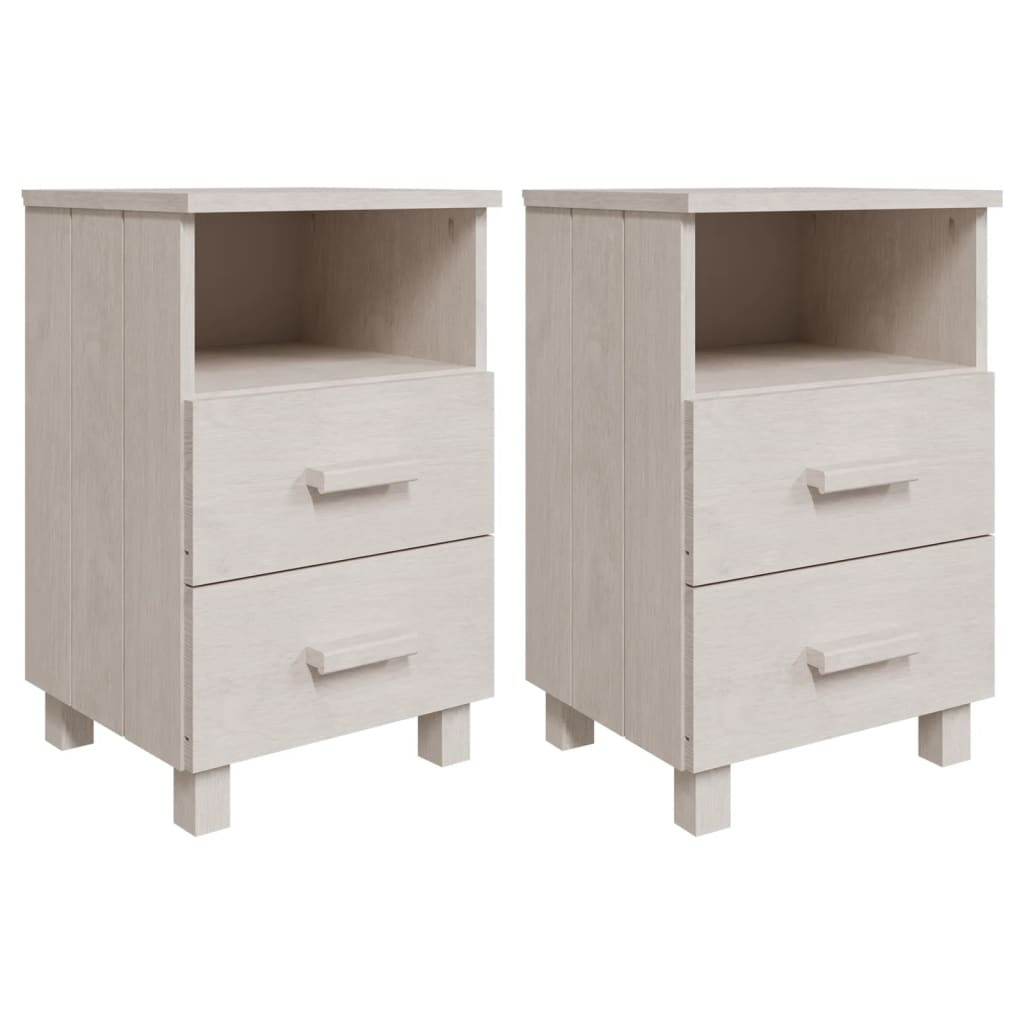 2x Szafka Nocna Stolik Komoda Biała z Szufladą Do Sypialni 40x35x62 cm