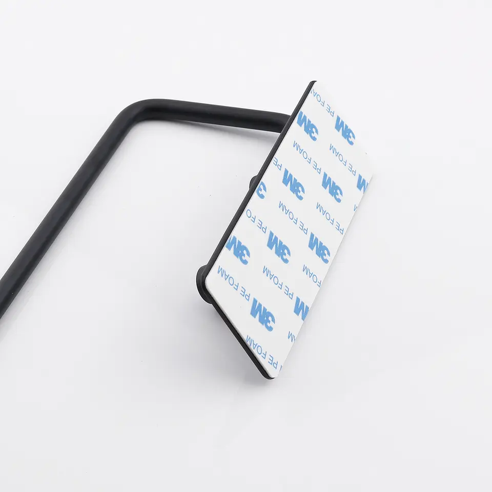 VDN Stainless Toiletrolhouder Zwart - Zelfklevend - RVS