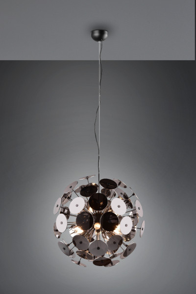 Lampa wisząca czarna DISCALGO 6xE14x40W wym: 150x54x54 cm Trio