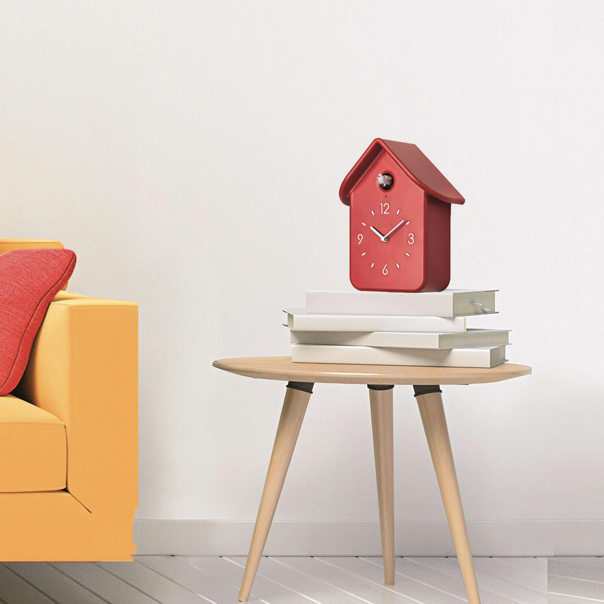 HOME - Horloge à coucou rouge avec pendule amovible