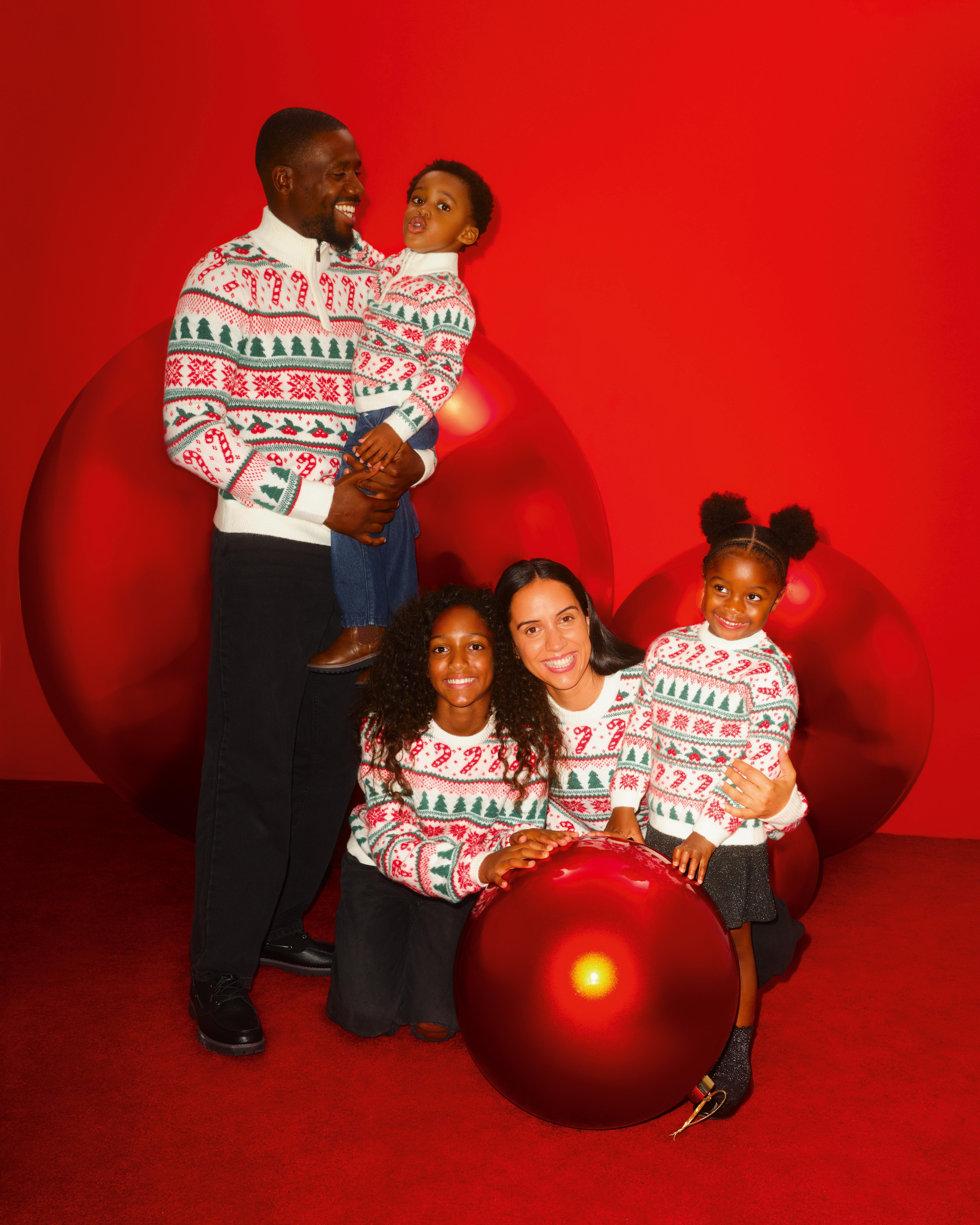 7-15yrs | Kid's Candy Cane Fair Isle Family Christmas Sweater