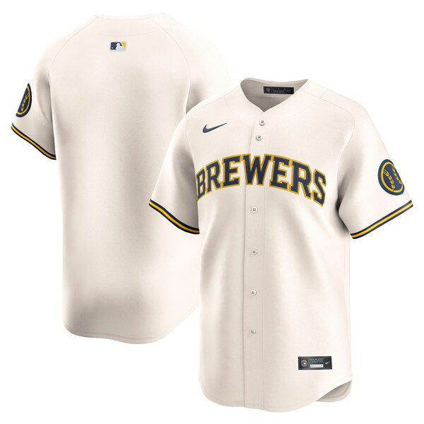 Milwaukee Brewers Nike Home Limited Jersey - Cream