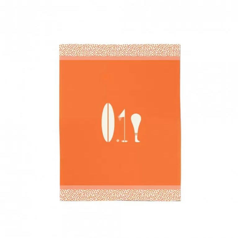 KONTATU - Essuie-mains coton Kontatu Panorama kirolak orange 45x60 cm