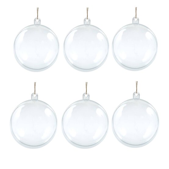 Fillable Baubles 6cm 6 Pack