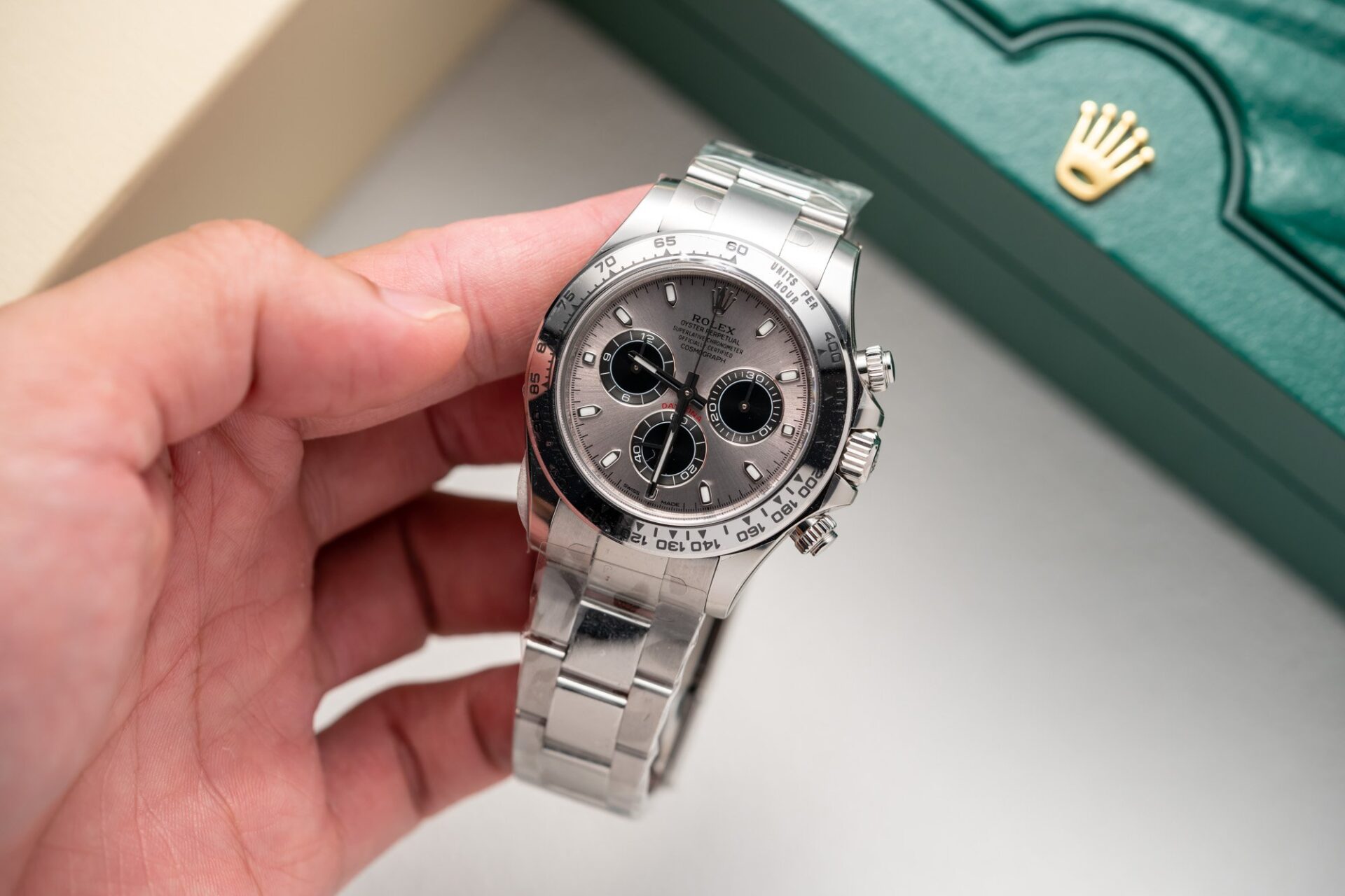 Rolex Daytona 116509 904L Steel Grey Dial 40mm Oyster Super Clone