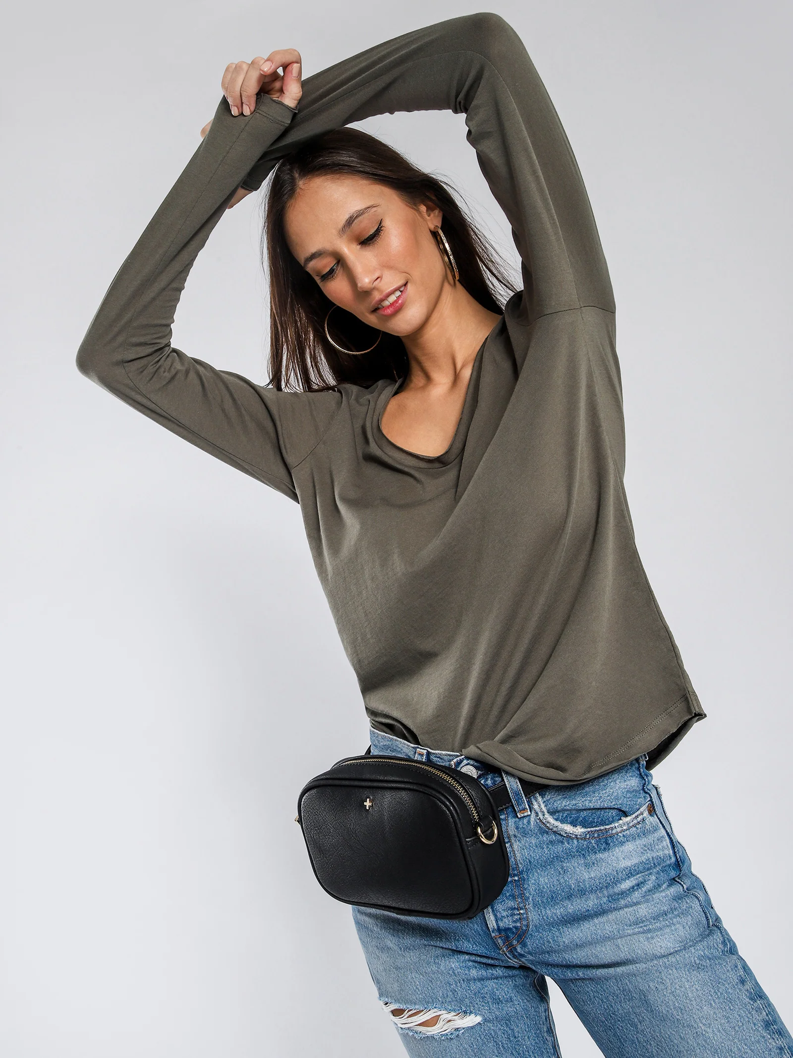 Quinn Scoop Neck Long Sleeve Tee