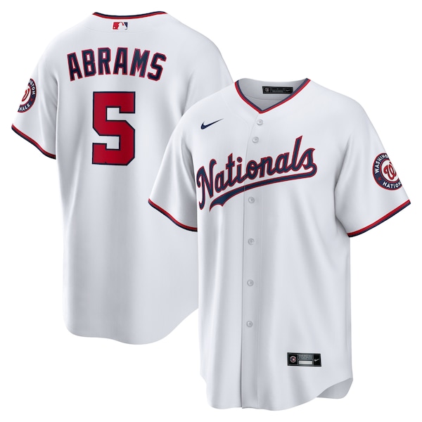 C.J. Abrams Washington Nationals Nike Home Replica Jersey  - White