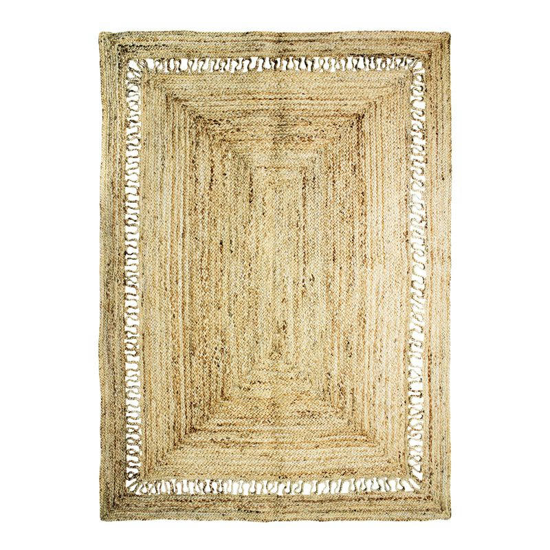 FUNNY - Tapis en jute vague naturel 160x230
