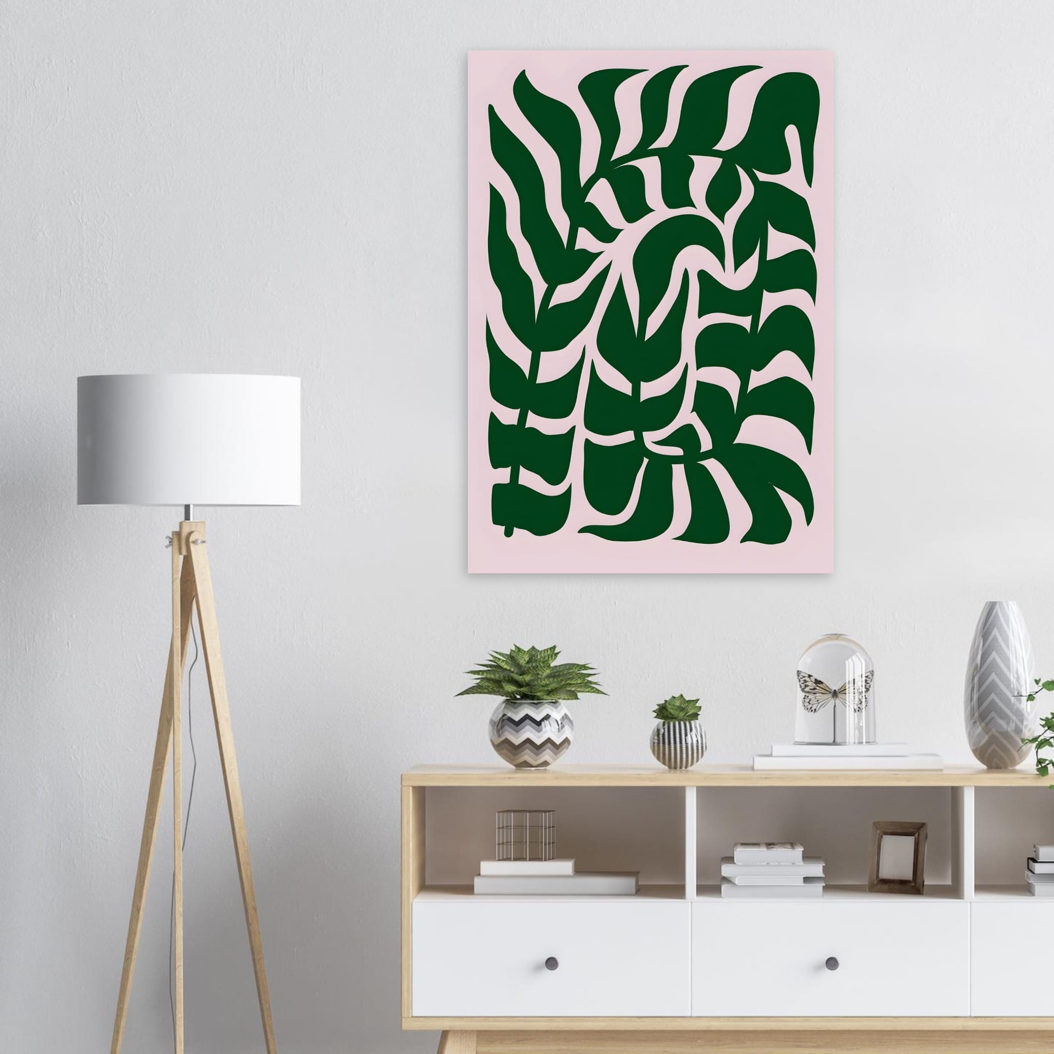 Artfulprints Poster Matisse – Sea petal symphony  - 70x100 cm - Donkergroen