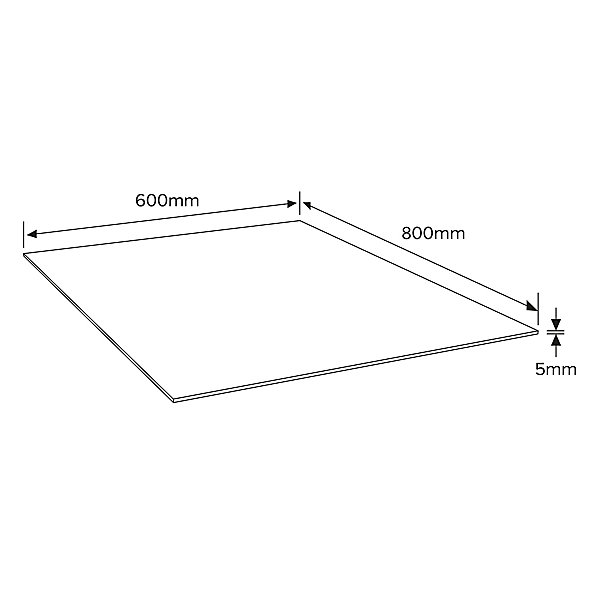 Panneau mousse légère forex - 80 x 60 cm, ép.5 mm (vendu au panneau)