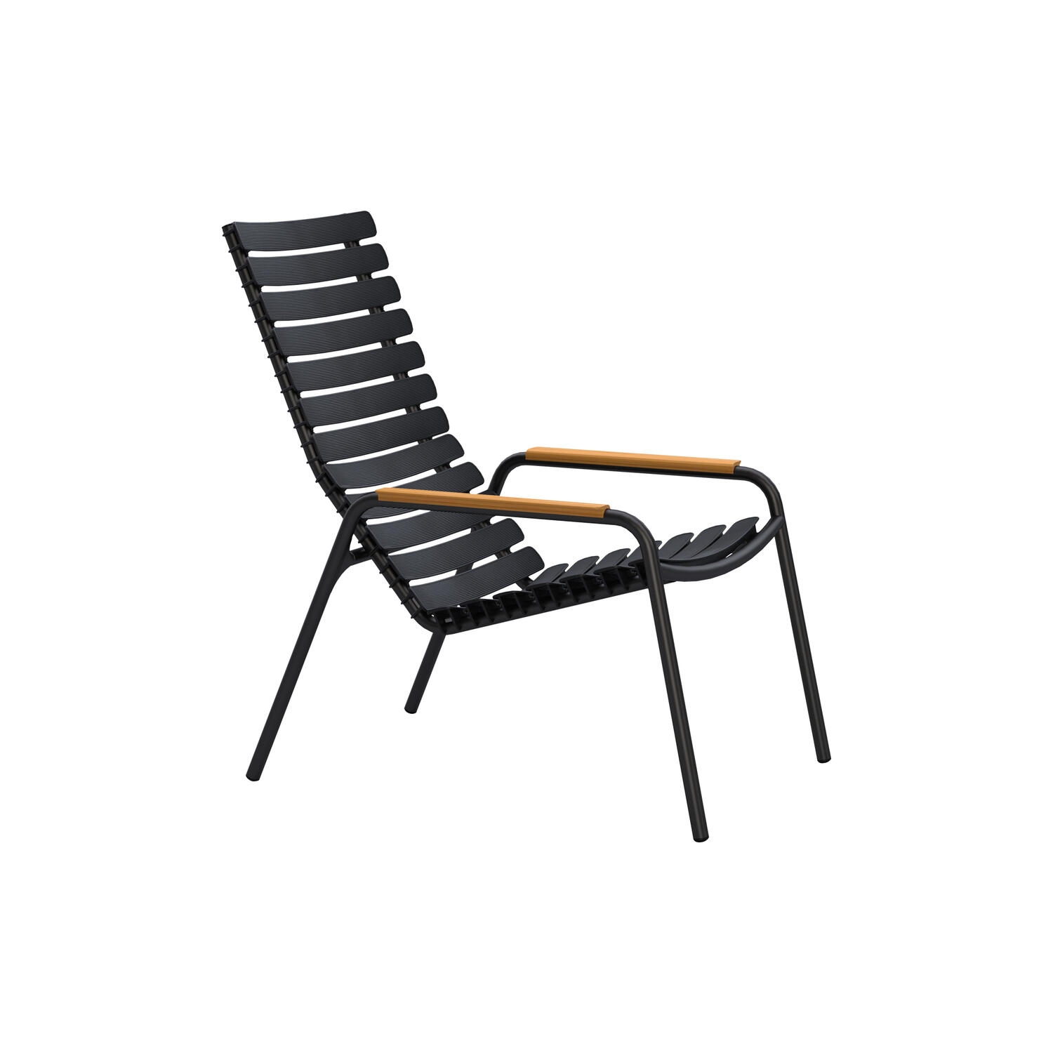 ReCLIPS bambus loungestol, black