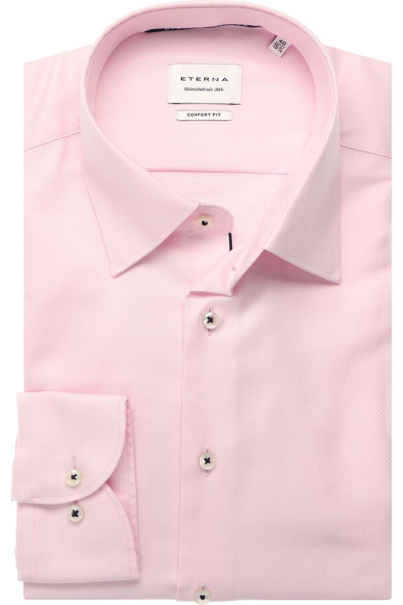 ETERNA Comfort Fit Hemd pink, Einfarbig