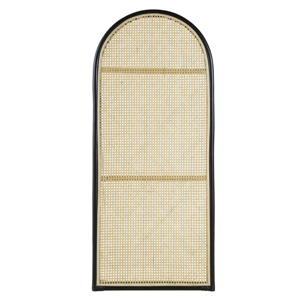 Hackney Business - Tête de lit professionnelle 60x140 modulable cannage en rotin noir et beige