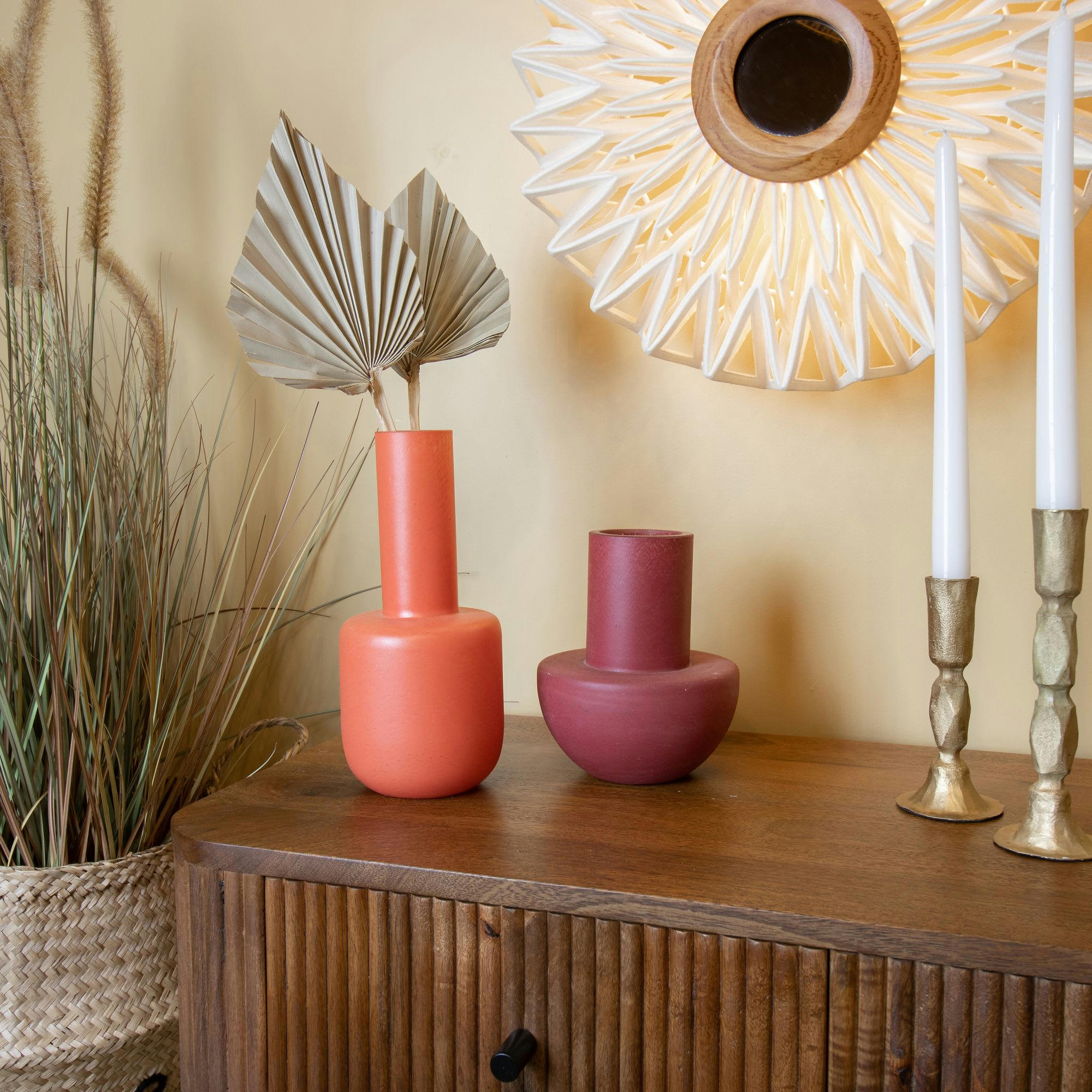 ANNA - Vase en verre soufflé orange