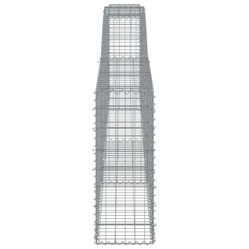 NNEVL Arched Gabion Baskets 2 pcs 400x30x80/100 cm Galvanised Iron