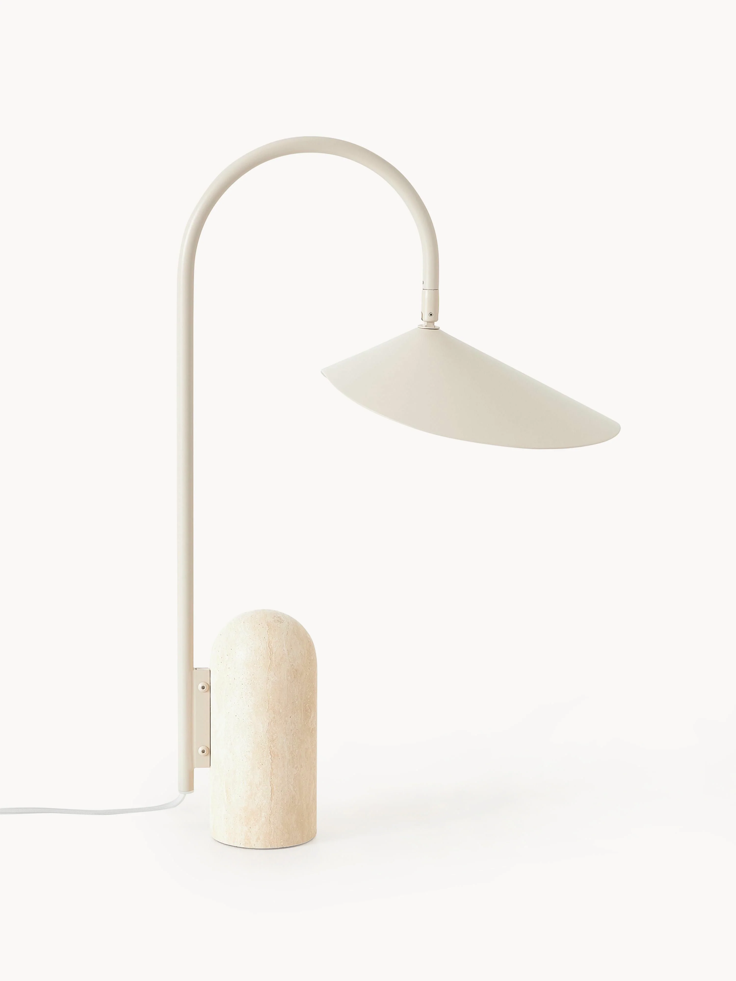 Große Tischlampe Arum mit Marmorfuß, verstellbar