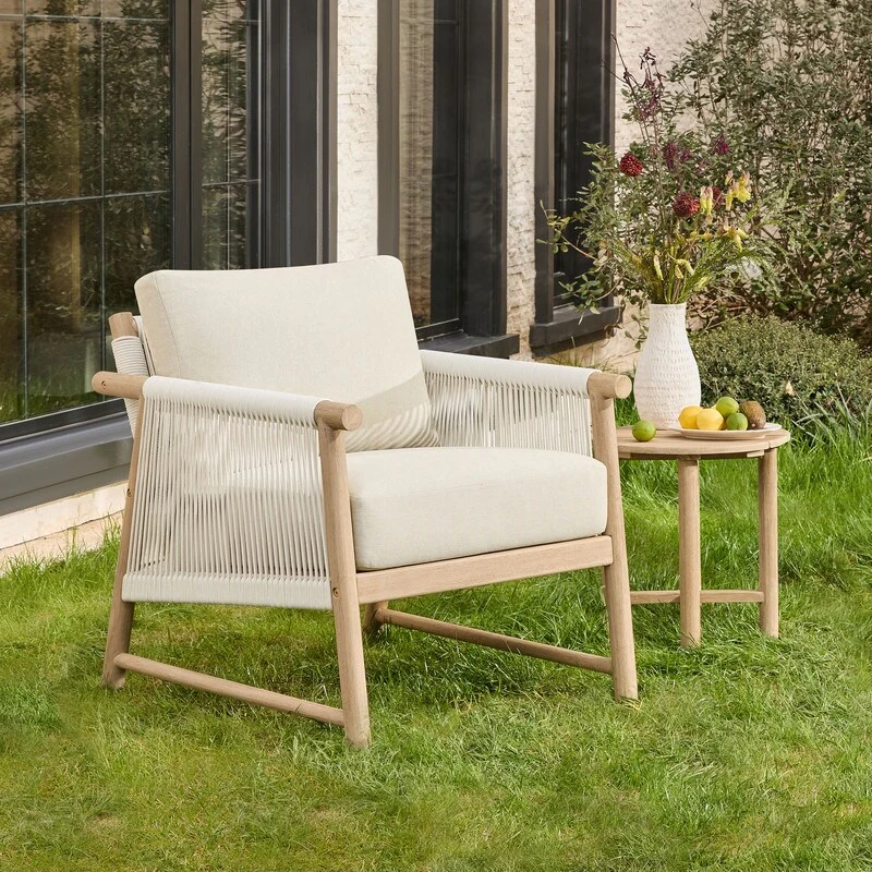 Lynn Outdoor Acacia Wood Patio Furniture Outdoor Chair