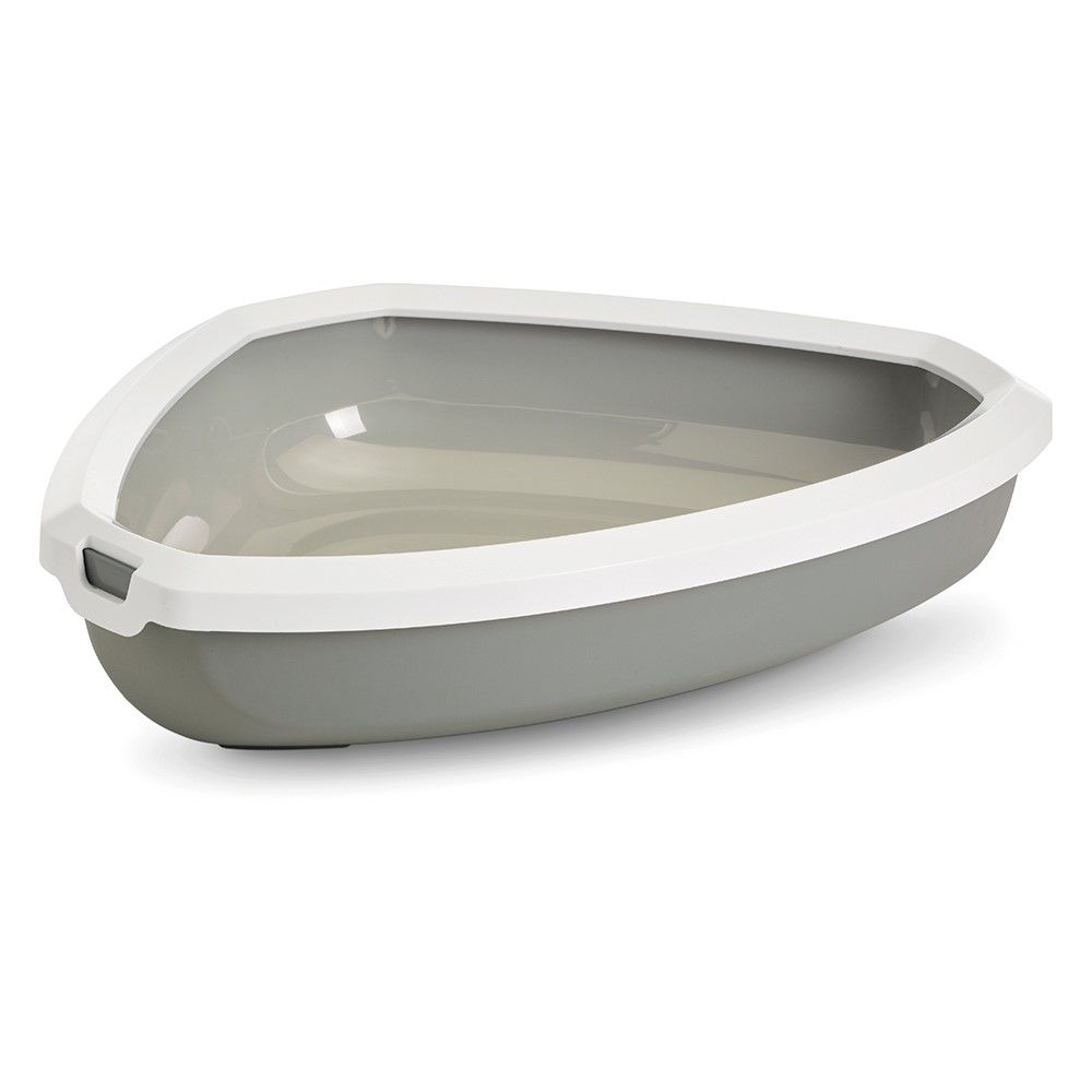 Savic Rincon Corner Litter Tray with Border