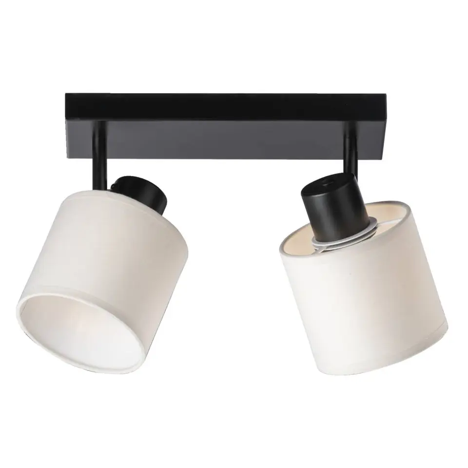 Spot 2-lichts Amani - zwart/off-white - E27