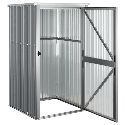 NNEVL Garden Tool Shed Grey 88x89x161 cm Galvanised Steel
