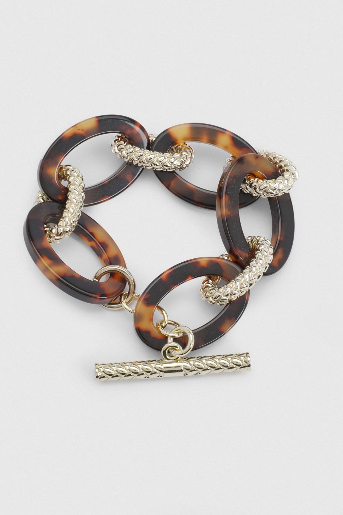 KarenMillen Acrylic Chain Woven Link Bracelet
