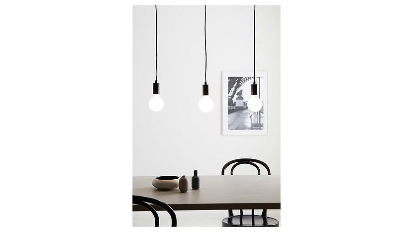 Lampa wisząca Sky 3-punktowa metalowa czarna