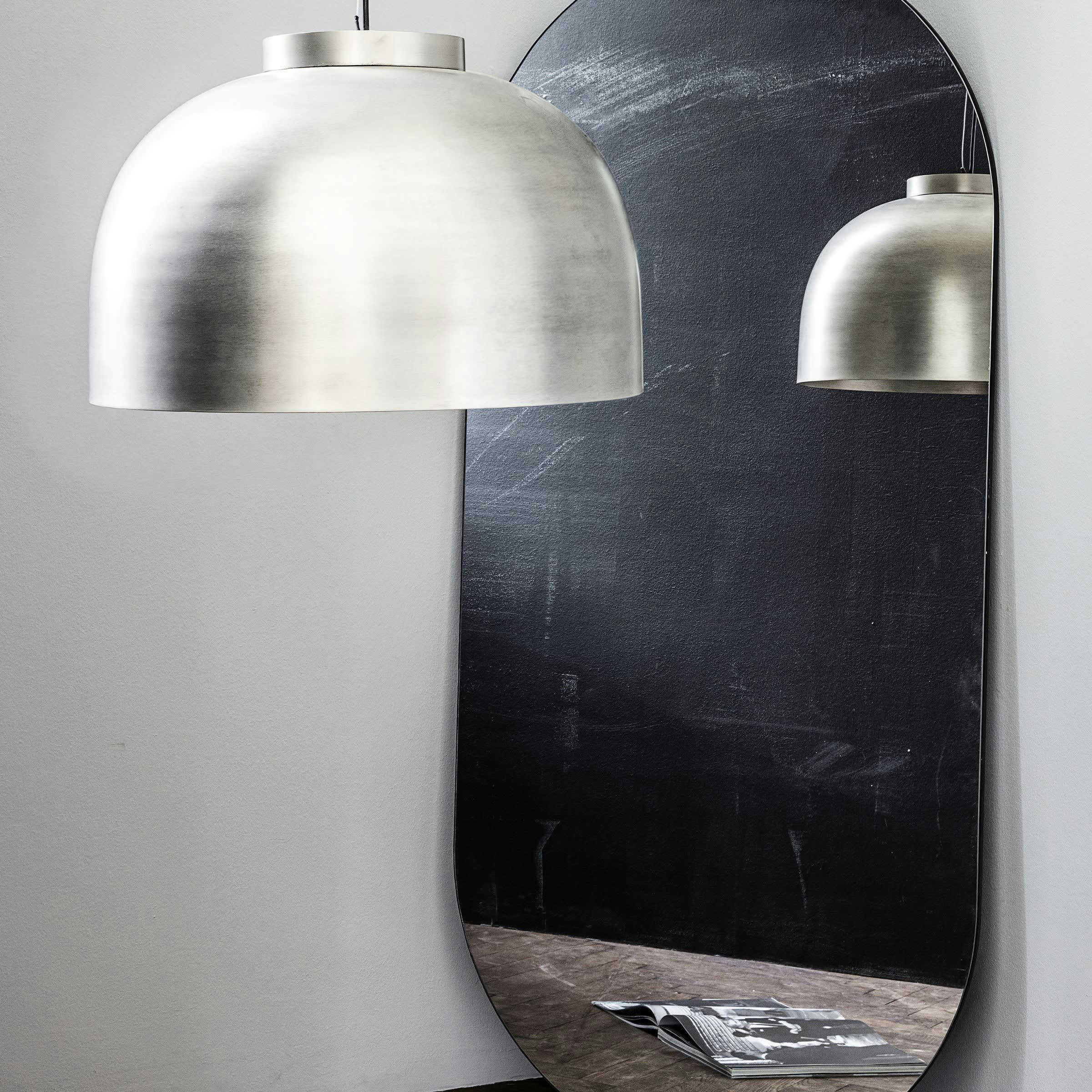 WALLS - Grand miroir arrondi en verre transparent