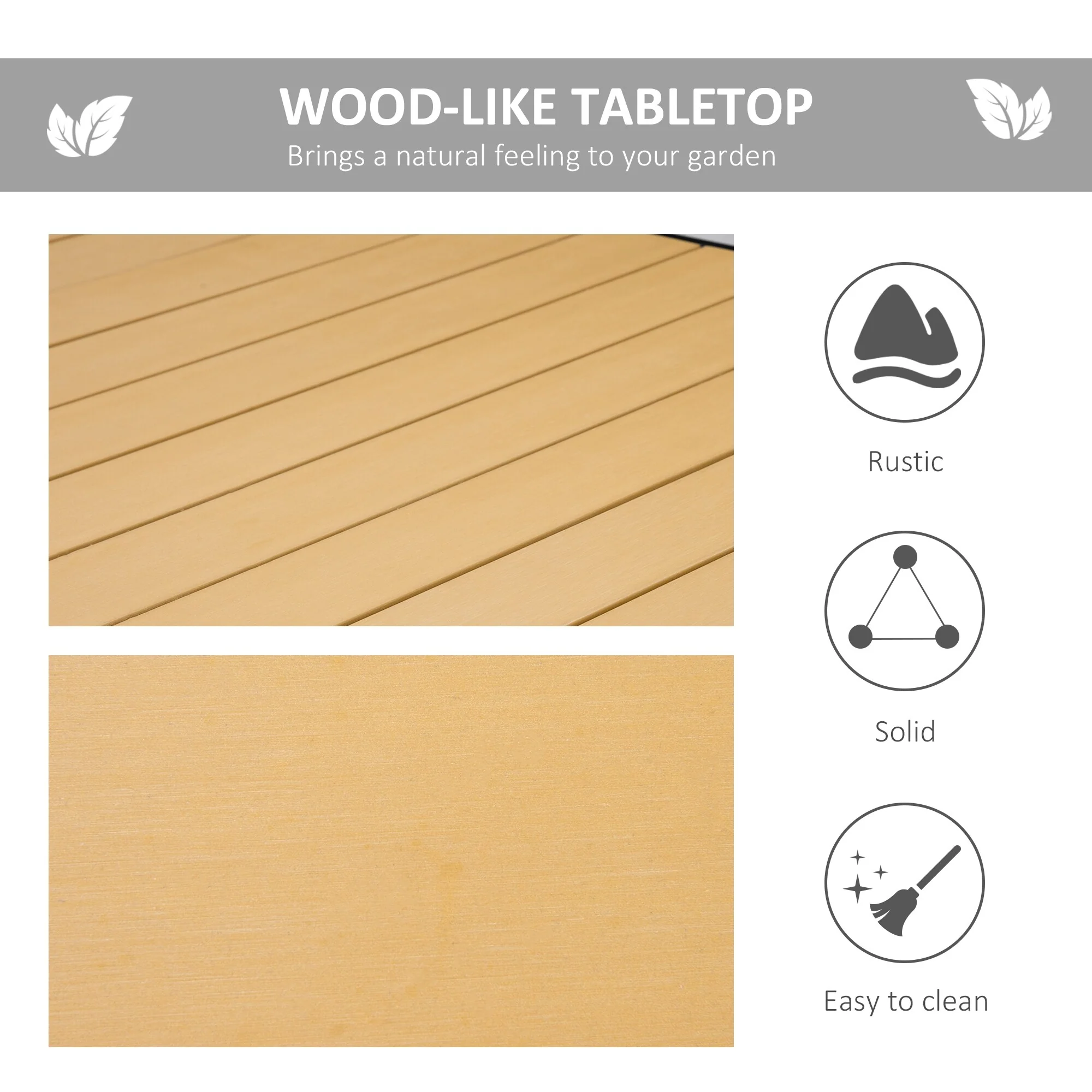 Outsunny Outdoor Dining Table For 8 People