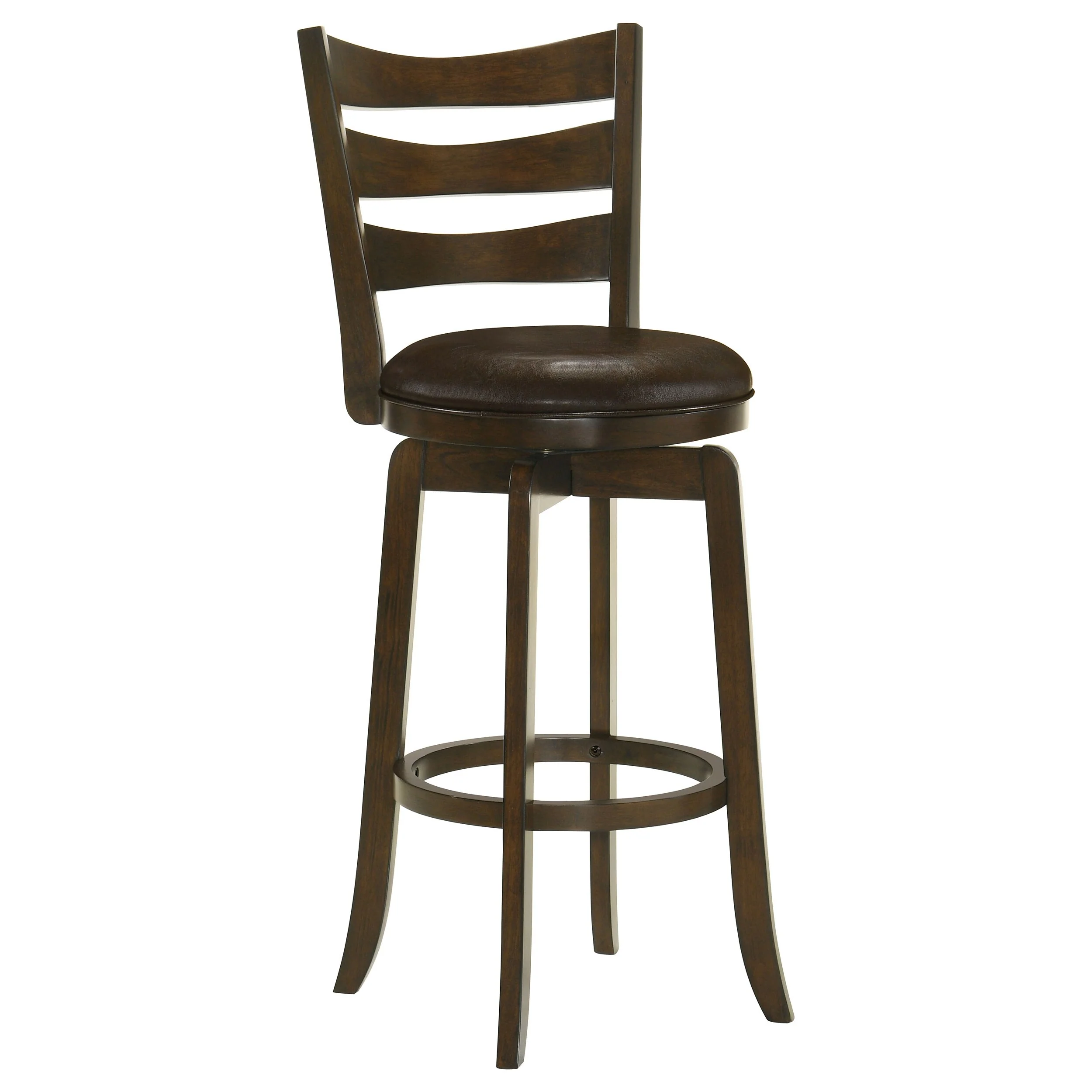 Murphy Wood Ladder Back Swivel Bar Chair