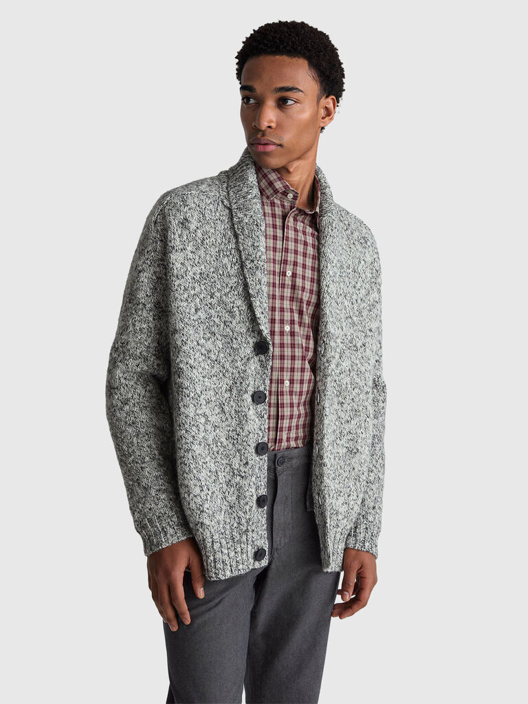 Cardigan with shawl collar