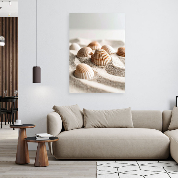 Obraz do salonu kuchni biura, Muszle plaża natura boho 20x30