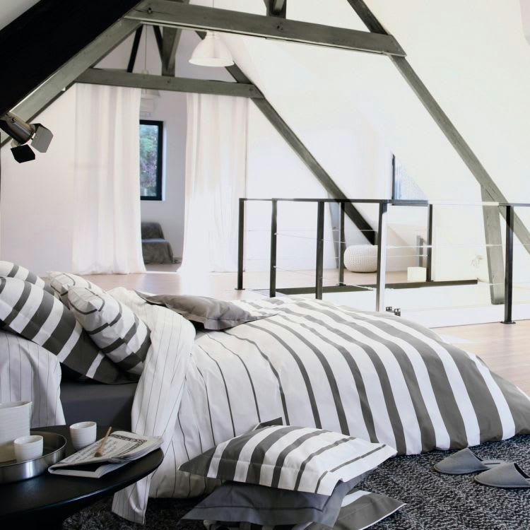 GRAND LARGE - Housse de couette en Coton Anthracite 240x220 cm