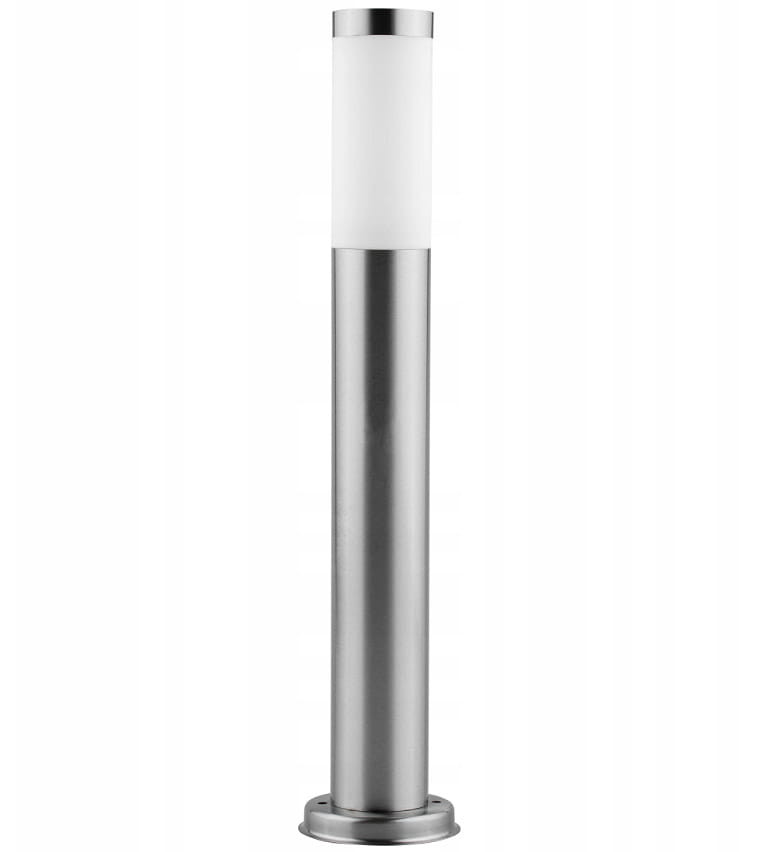Manila H65 lampa stojąca słupek ogrodowa okrągła srebrna