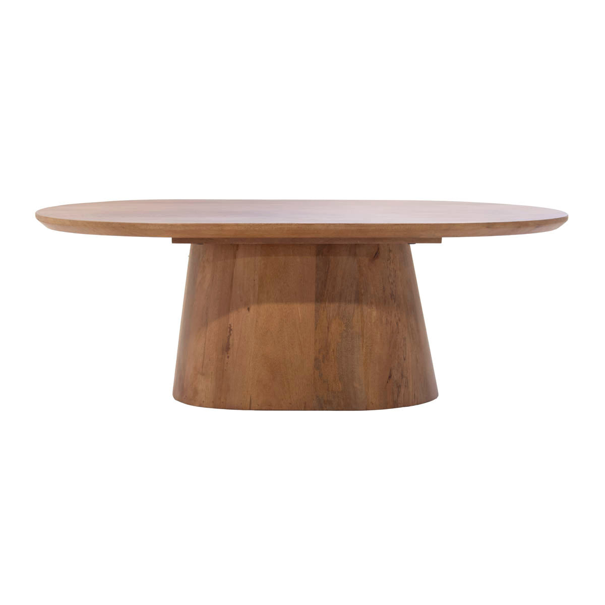 Giga Meubel Salontafel Stijn - Deens Ovaal Bruin Hout - 130x60x35cm