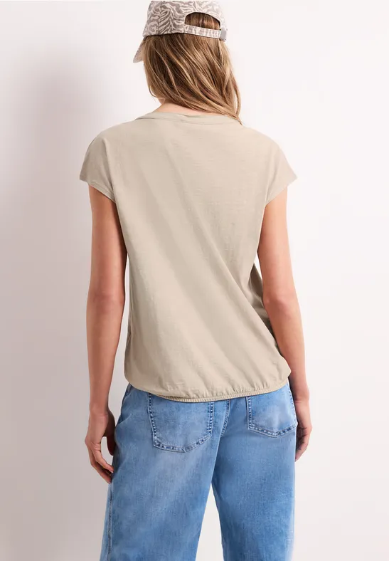 Dropped Shoulder Shirt mit Split Neck