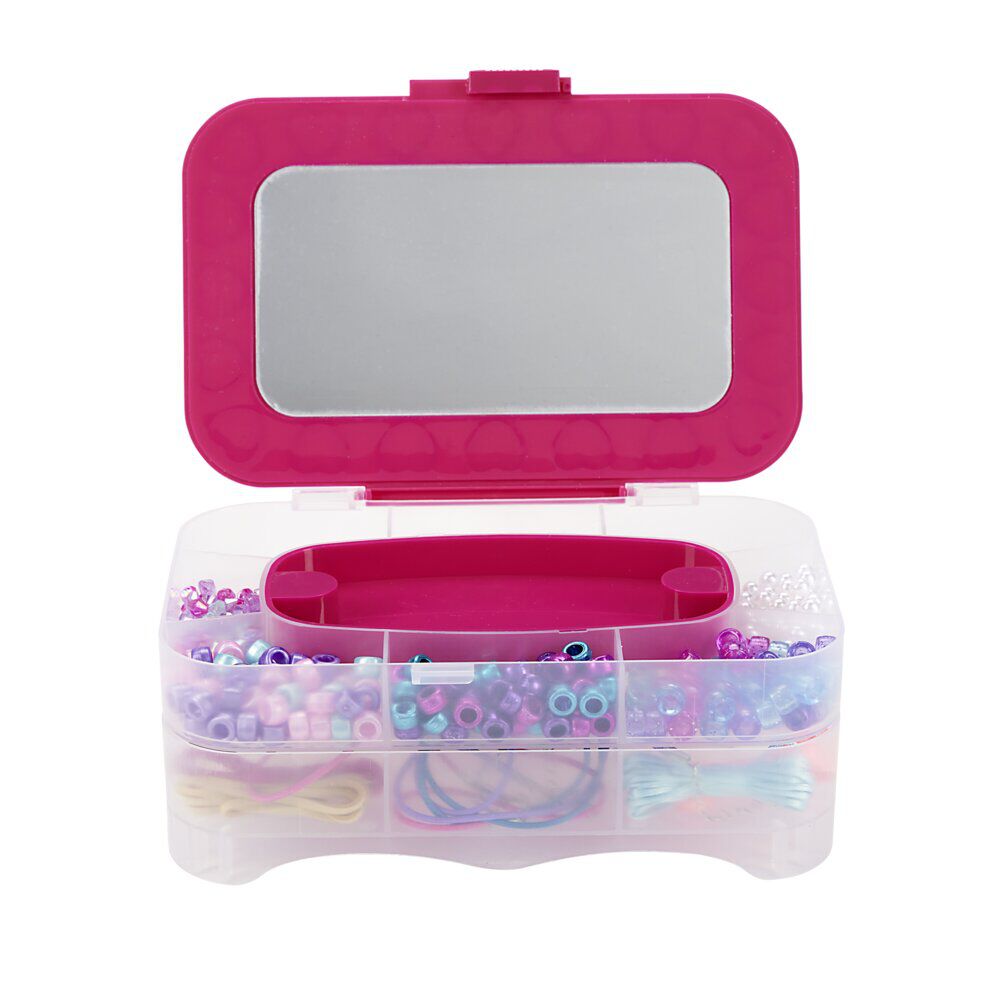 Coffret création de bijoux pour enfant avec boÎte à bijoux et présentoir