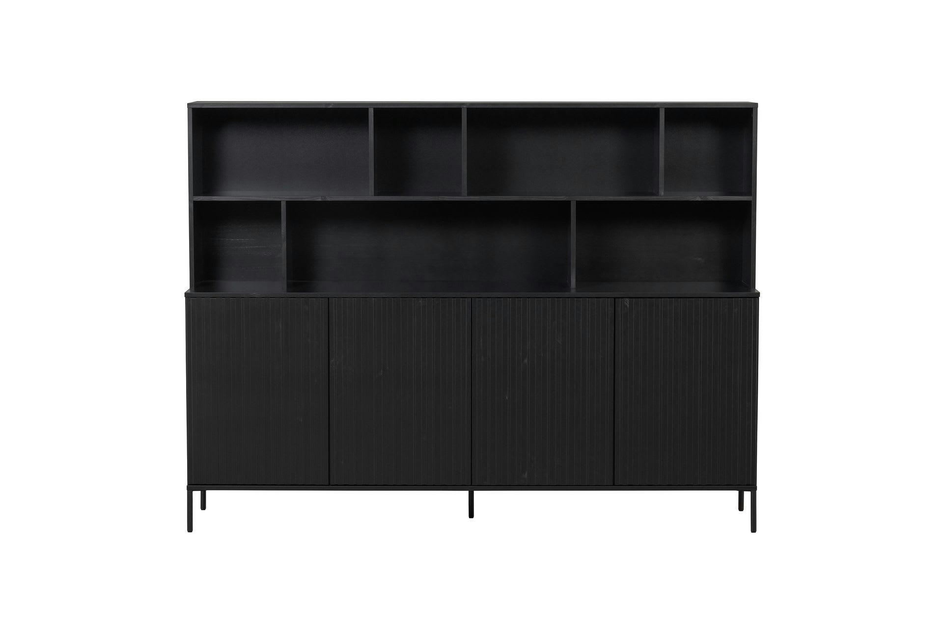 NEW - Armoire murale en bois noir