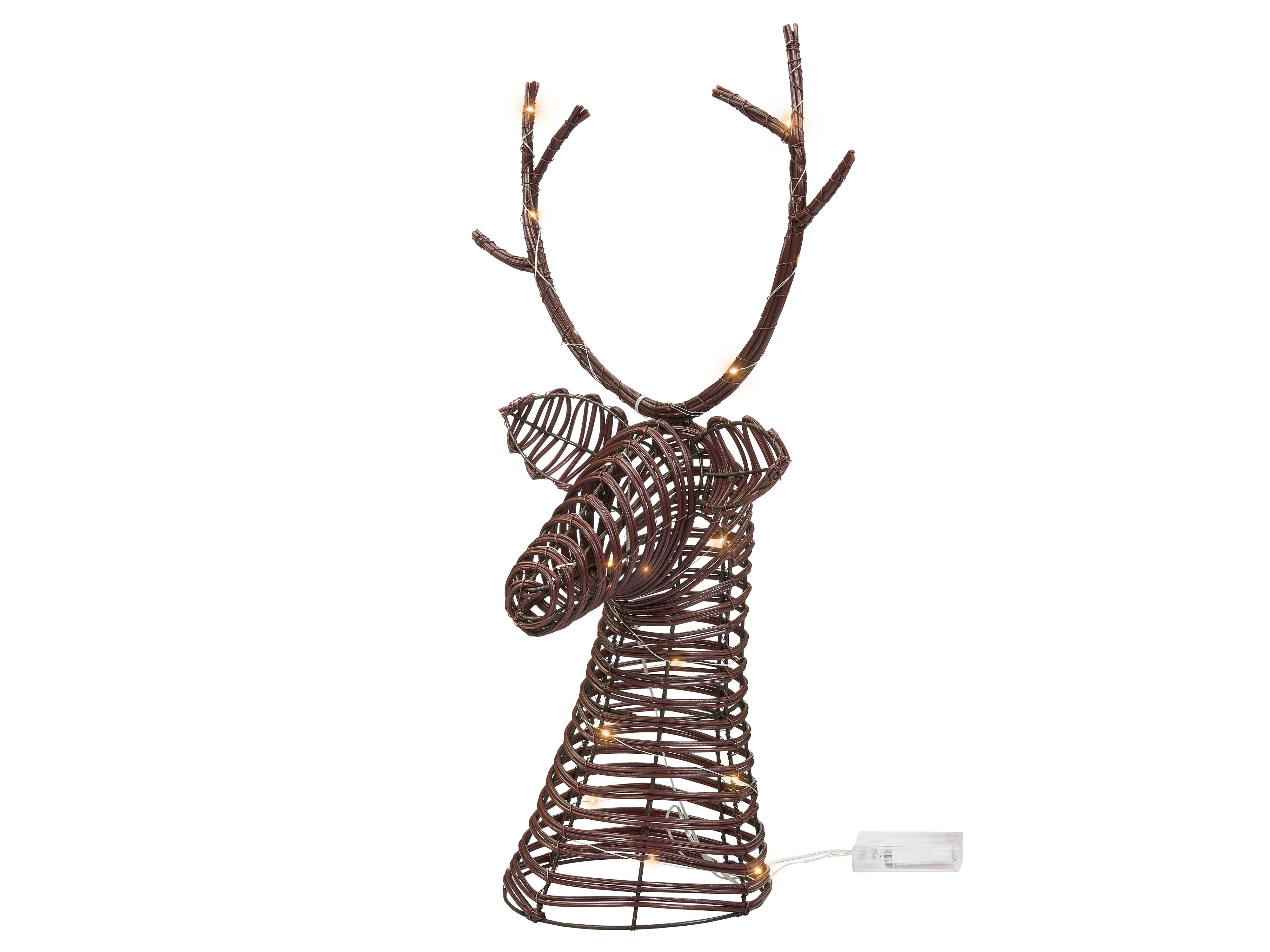 Christmas Decoration LED DYBESO Reindeer 60 cm Dark Brown