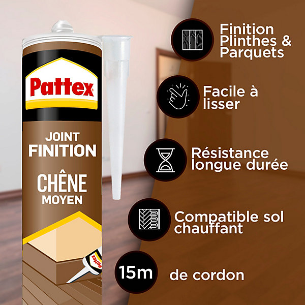 Joint de finition Pattex chêne moyen 280ml