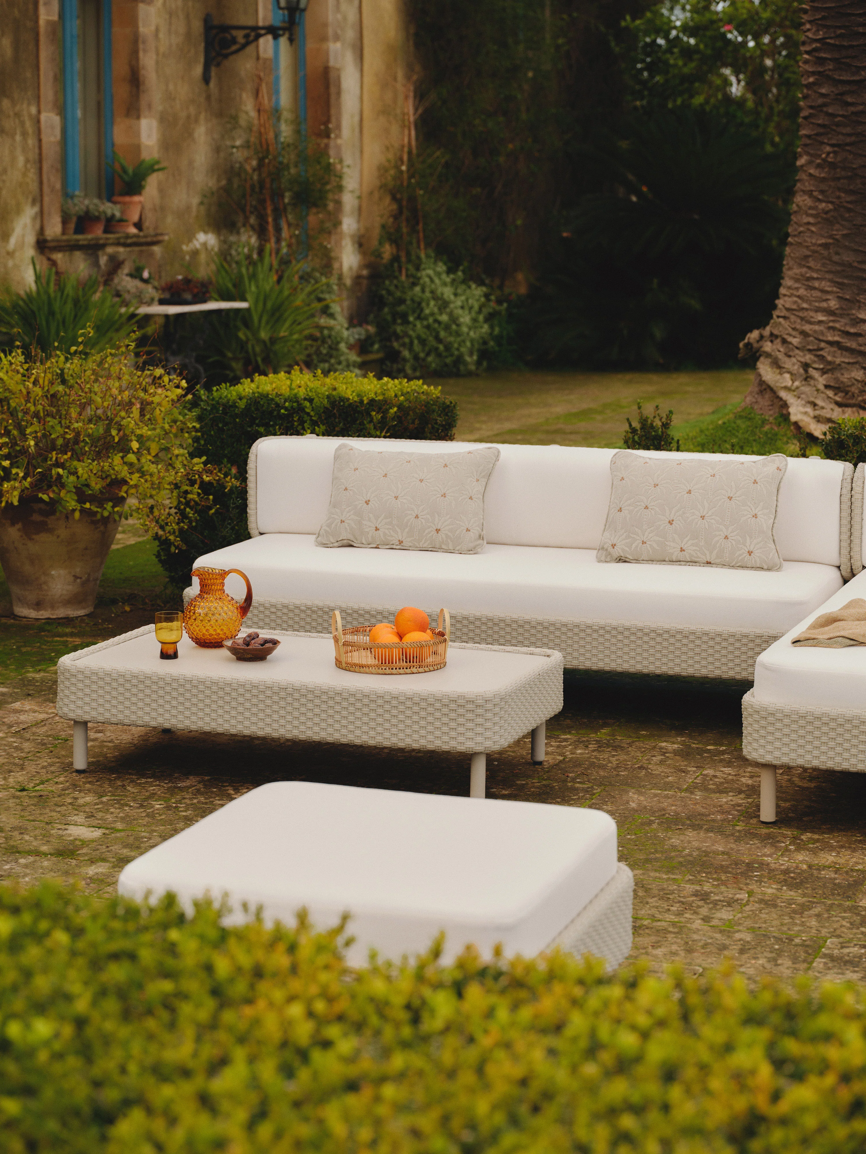 Modulares Garten-Sofa Hani (3-Sitzer) mit Schutzhülle