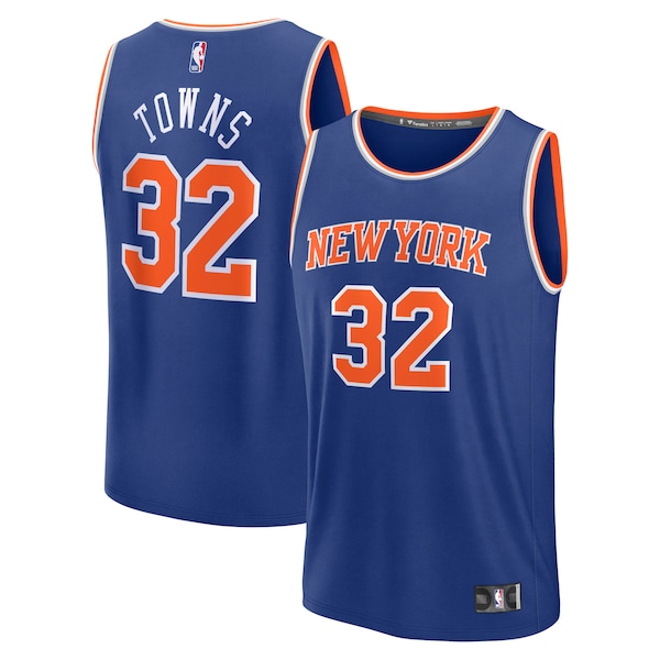 Karl-Anthony Towns New York Knicks  Fast Break Replica Player Jersey - Icon Edition - Blue