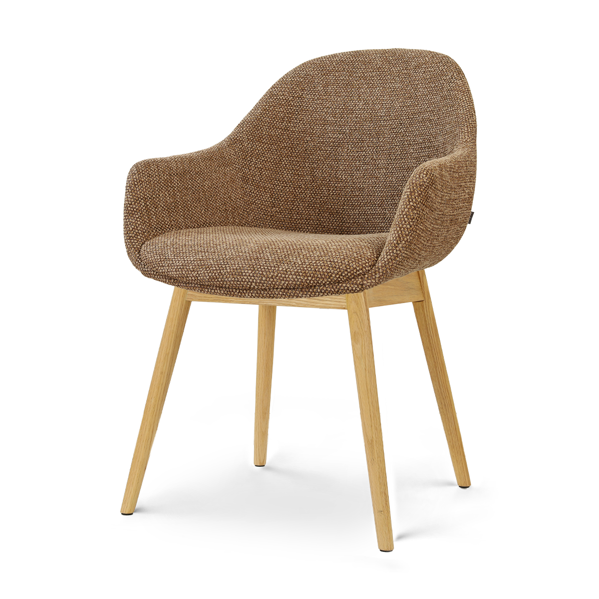 Nolon Nio-Mae eetkamerstoel bruin blend - houten onderstel