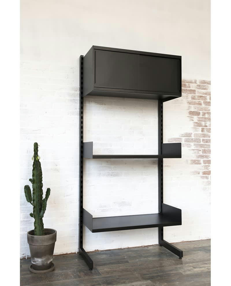 MOK - Dressing ouvert modulable en métal noir & autoportant - Noir