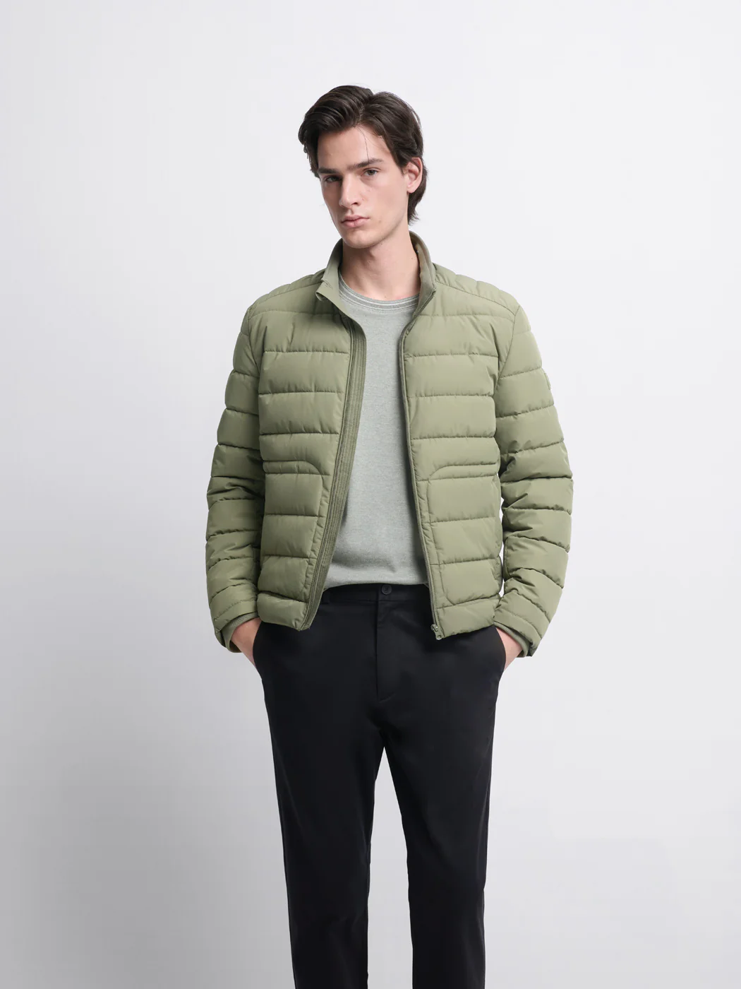 Doudoune matelassé col montant