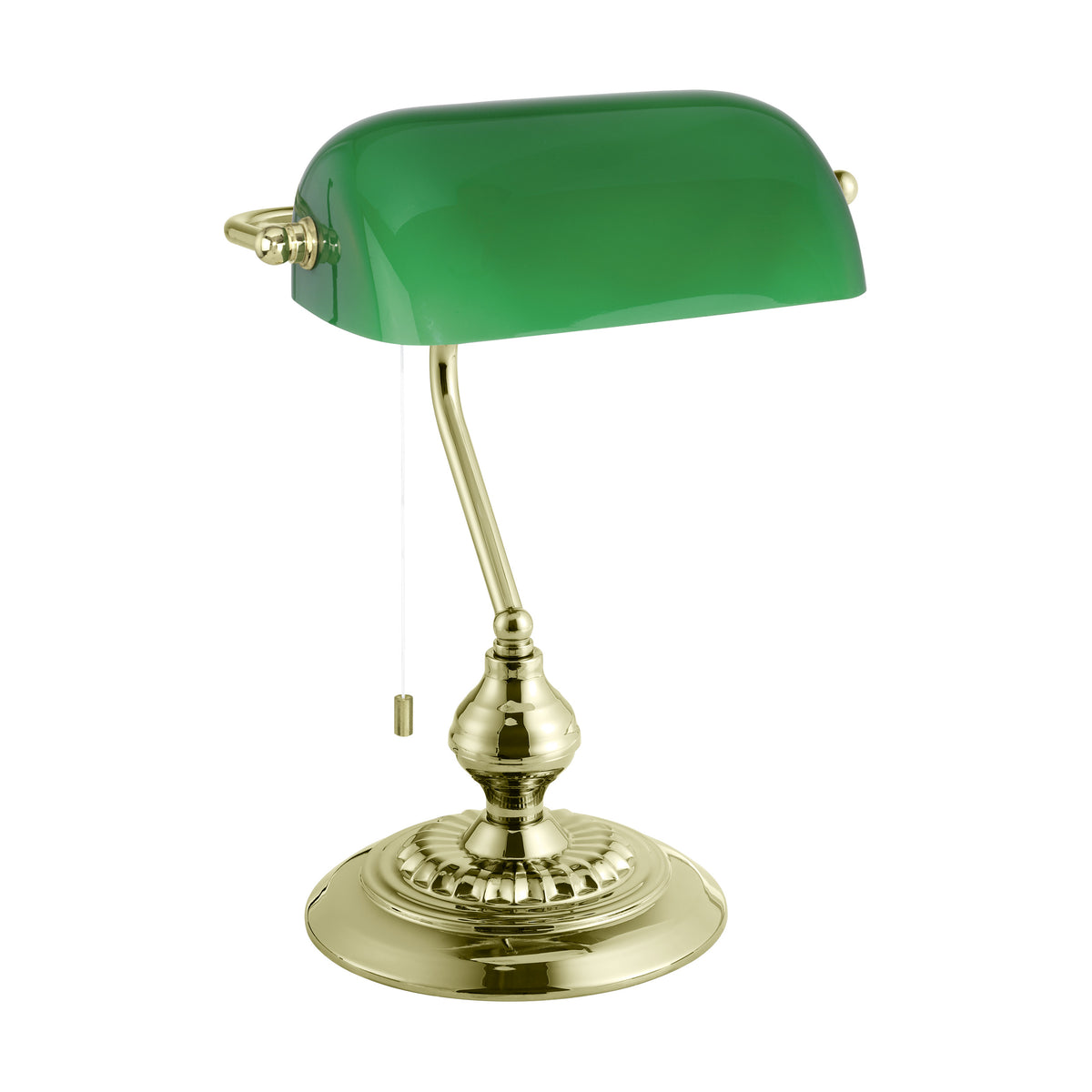 EGLO bureaulamp Banker - tafellamp - e27 - 39 cm - geelkoper/groen