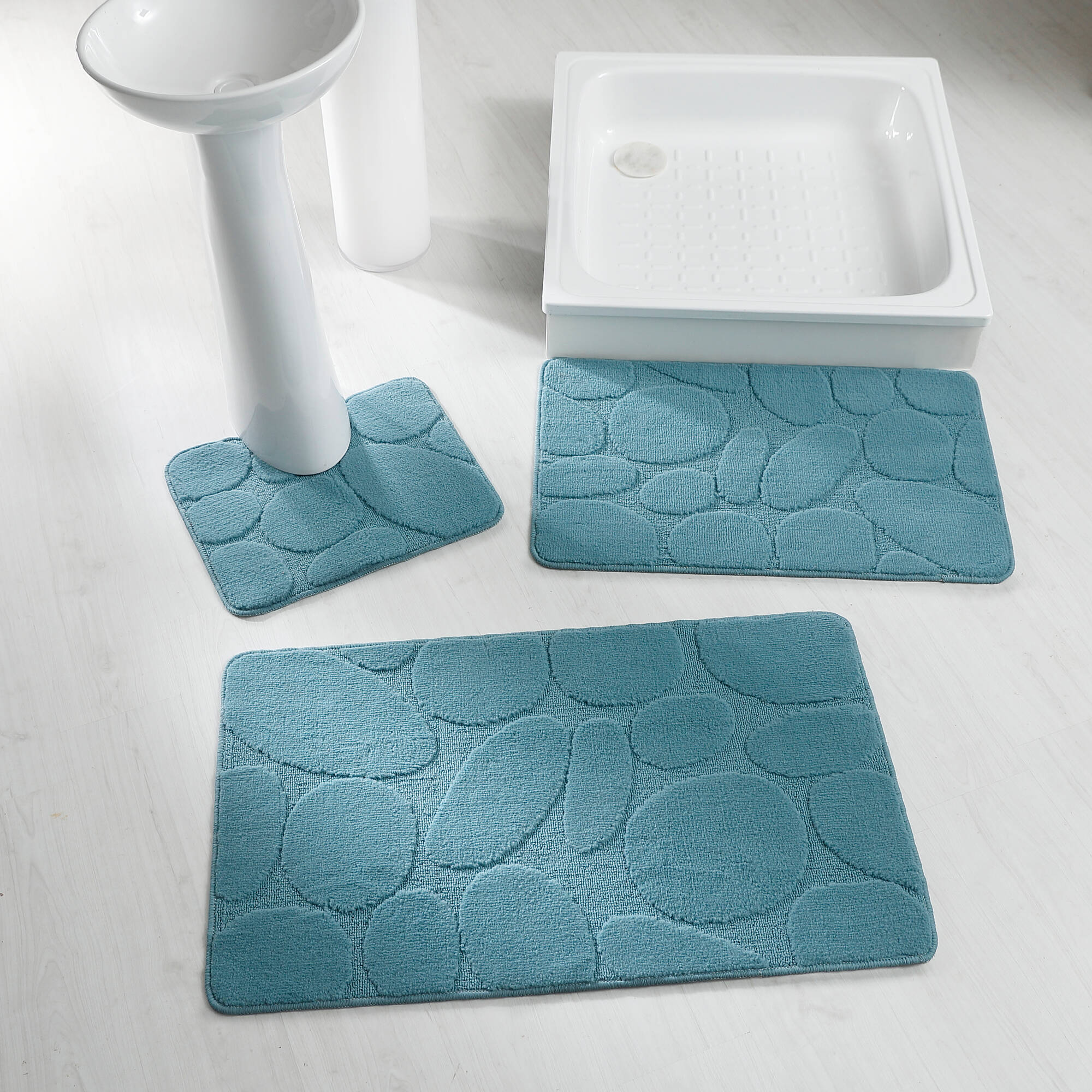 Tapis de bain motif galets