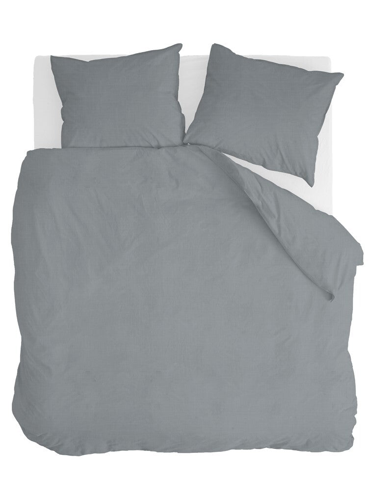 Walra - Dekbedovertrek Vintage Cotton - 240x220 cm - Elephant Grey